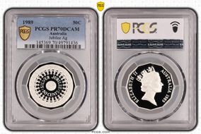 1989 50C Jubilee Ag PR70DCAM