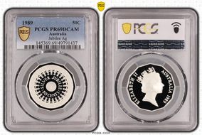 1989 50C Jubilee Ag PR69DCAM