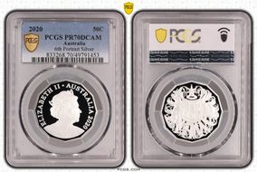 2020 50C 6th Portrait Silver PR70DCAM