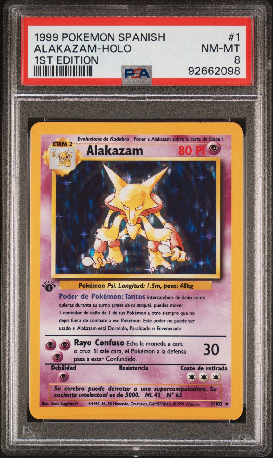 1999 Pokemon POKEMON SPANISH 1ST EDITION #1 Alakazam-Holo front