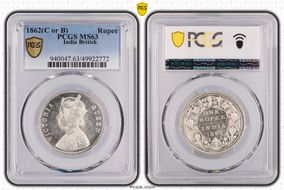 1862(C or B) Rupee MS63
