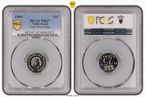 1969 25C Fish Privy Mark PR67