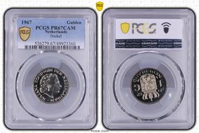 1967 Gulden Nickel KM-184a PR67CAM