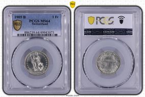 1905 B 1 Fr KM-24 Ag MS64