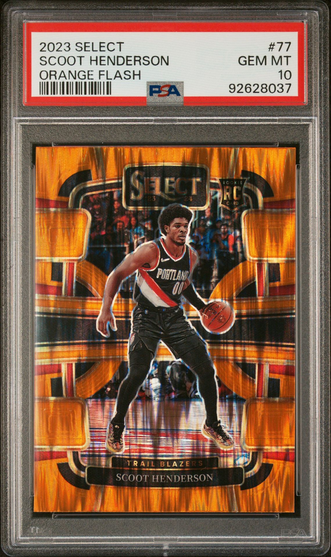 2023 Panini PANINI SELECT ORANGE FLASH #77 Scoot Henderson front