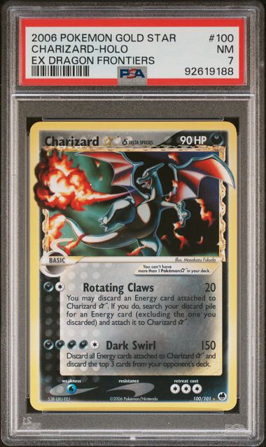 2006 Pokemon EX Dragon Frontiers #100 Charizard-Holo front