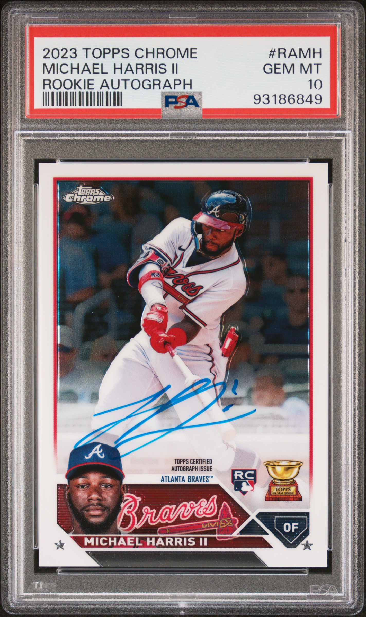 2023 Topps Chrome Rookie Autograph Michael Harris Ii #RAMH PSA 10