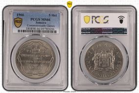 1966 5 Shil Commonwealth Games MS66
