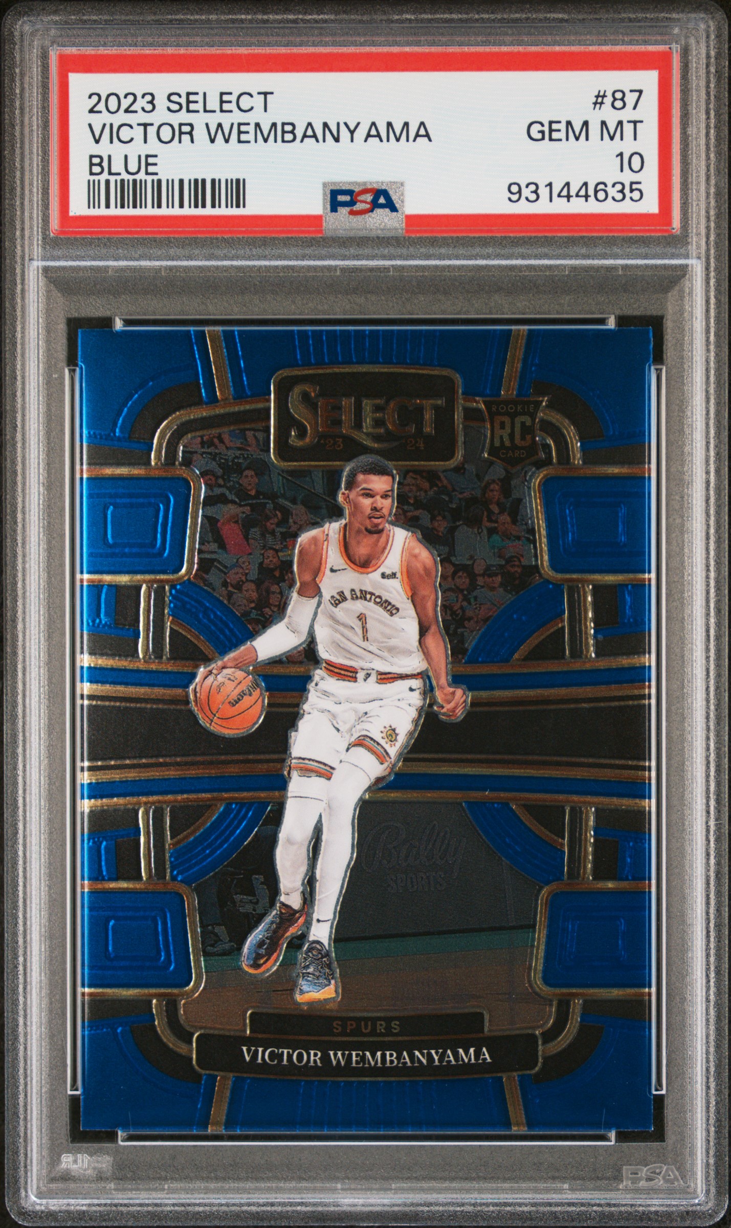 2023 Panini Select Victor Wembanyama #87 (Blue) Gem Mt 10 front
