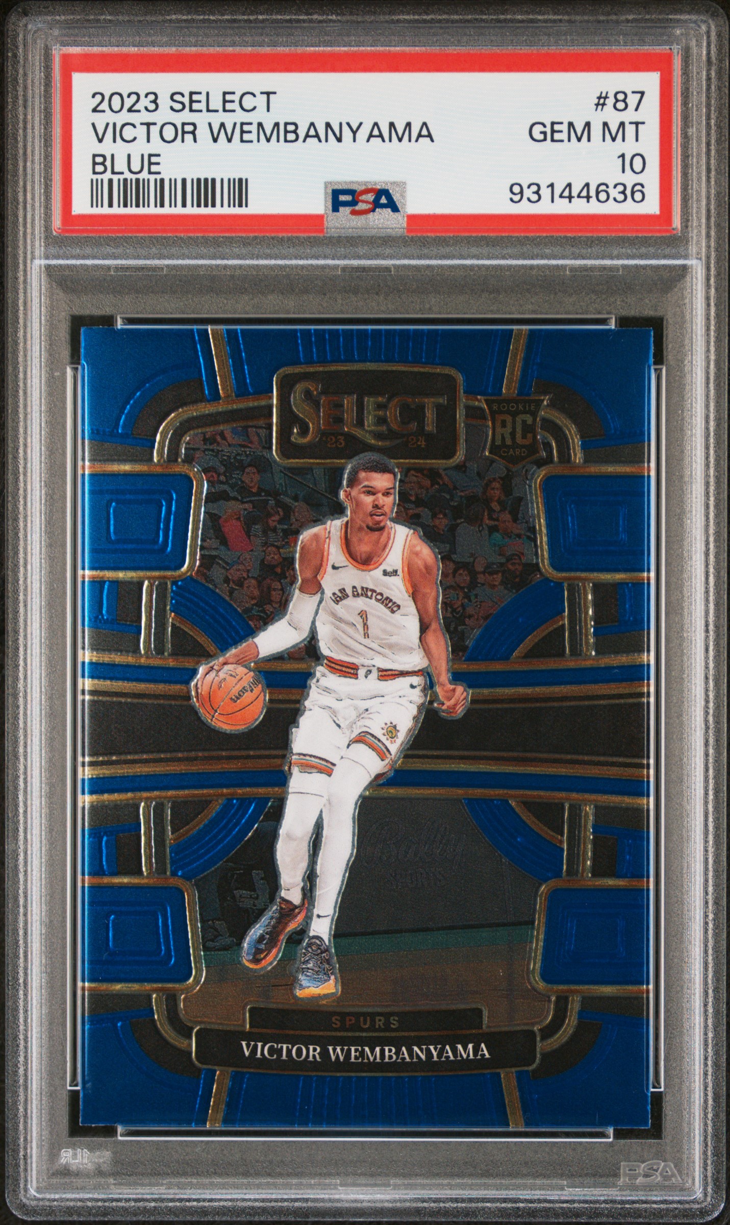 2023 Panini Select Victor Wembanyama #87 (Blue) Gem Mt 10 front