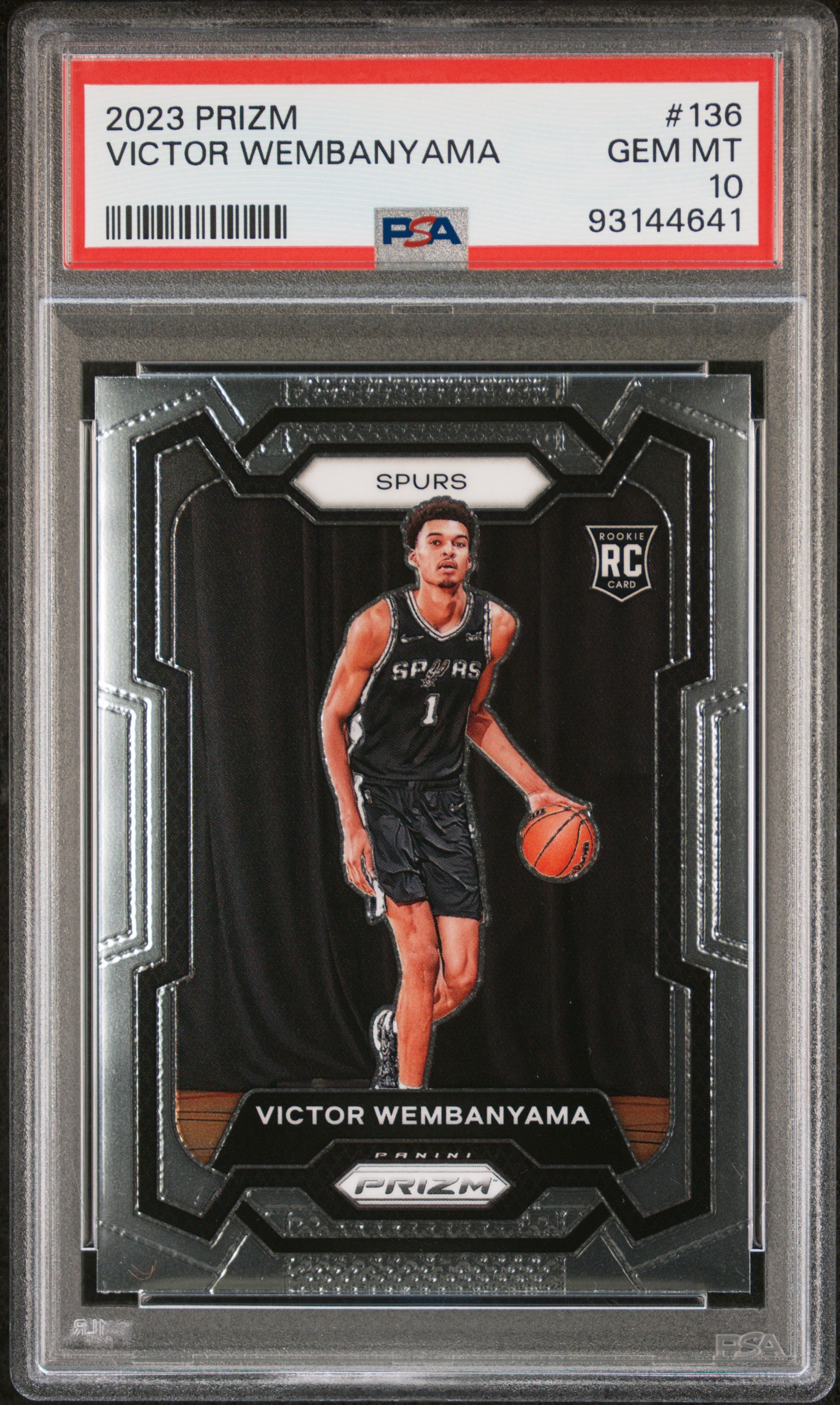 2023 Panini Prizm Victor Wembanyama #136 Gem Mt 10 front