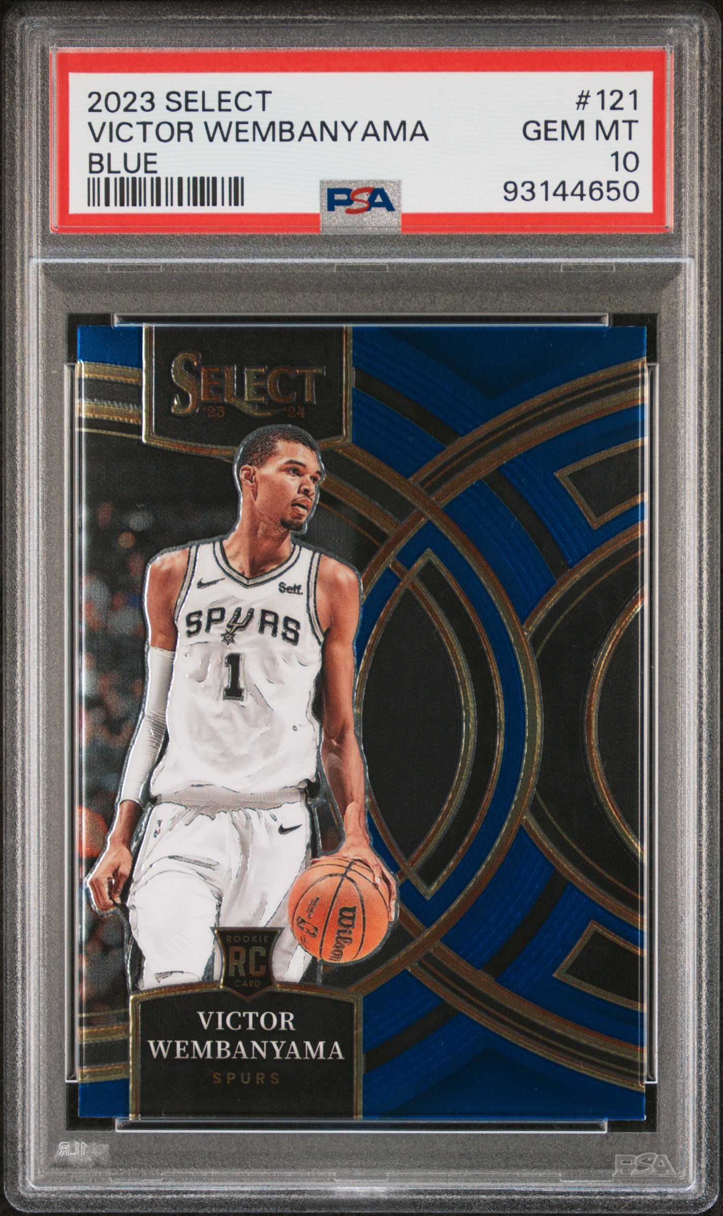 2023 Panini Select Victor Wembanyama #121 (Blue) Gem Mt 10 front