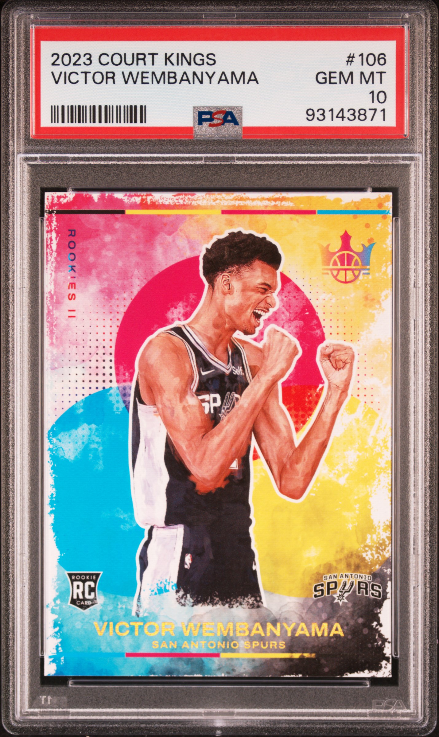 2023 Panini Court Kings Victor Wembanyama #106 Gem Mt 10 front