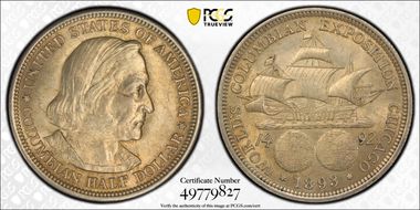 1893 50C Columbian MS62