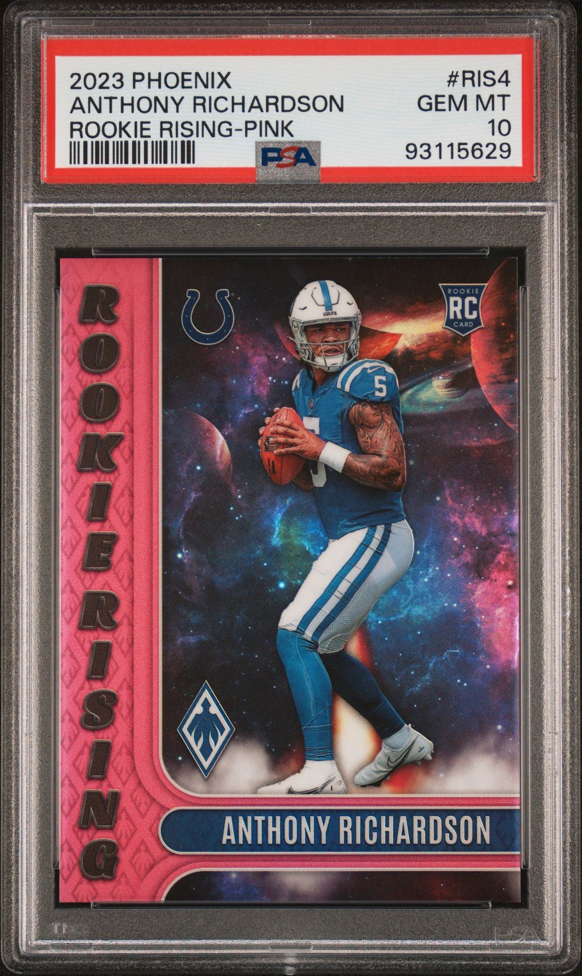 2023 Panini PANINI PHOENIX ROOKIE RISING PINK #RIS4 Anthony Richardson front