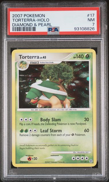 2007 Pokemon POKEMON DIAMOND & PEARL #17 Torterra-Holo front