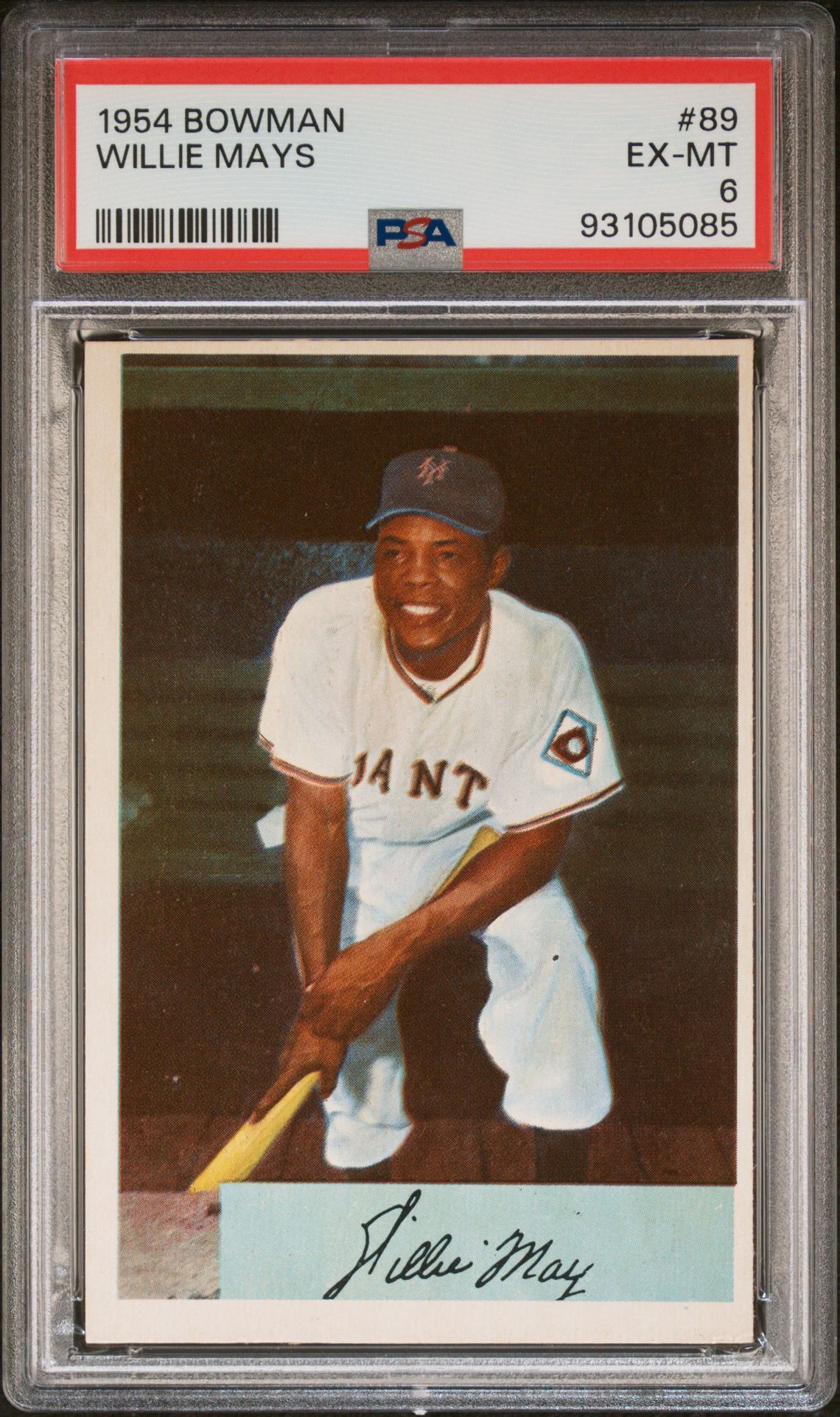 1954 Bowman #89 Willie Mays front