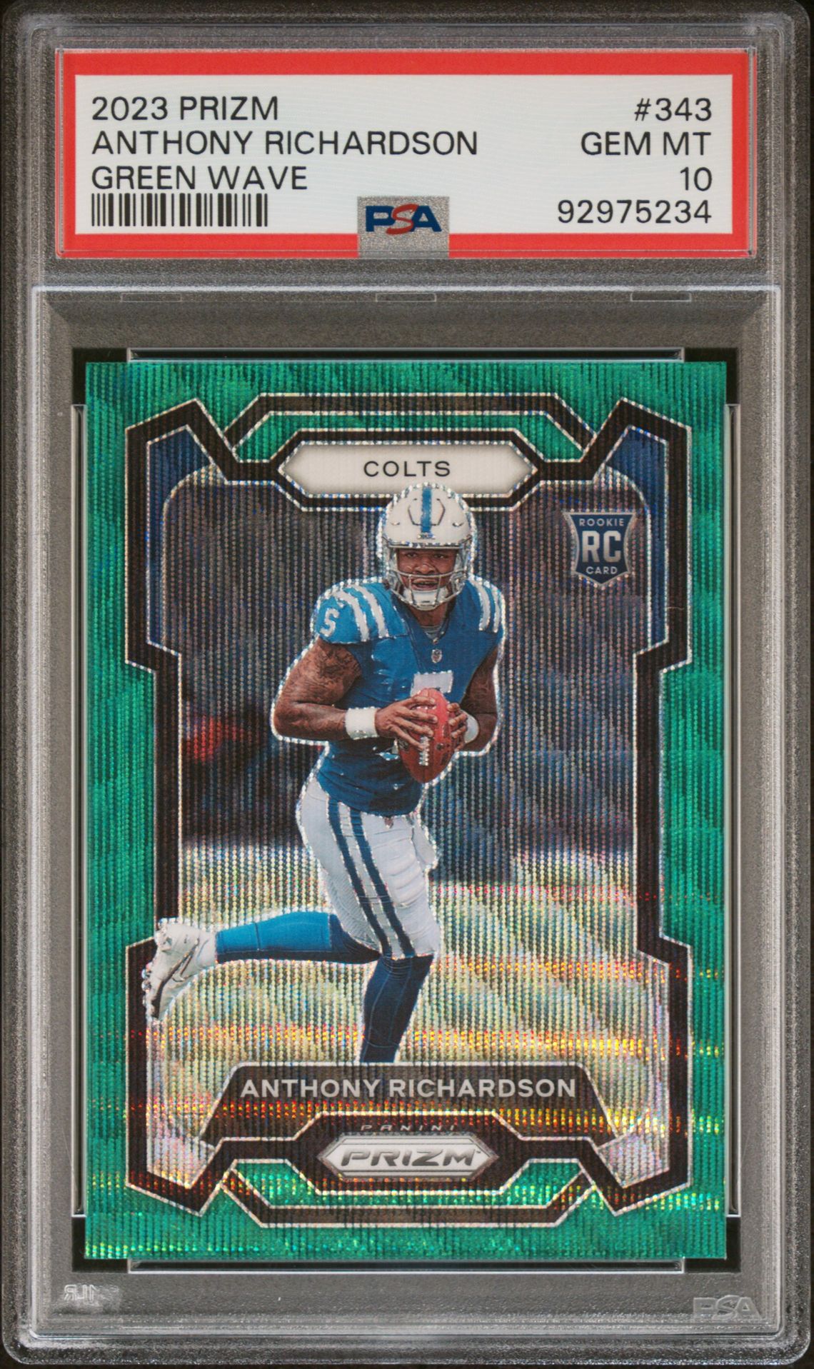 2023 Panini PANINI PRIZM GREEN PRIZM #343 Anthony Richardson front