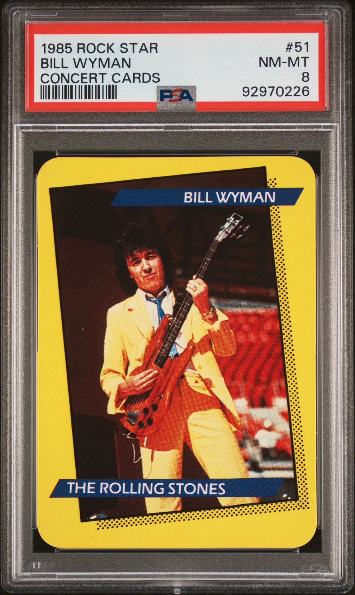 1985 ROCK STAR CONCERT CARDS #51 Bill Wyman front
