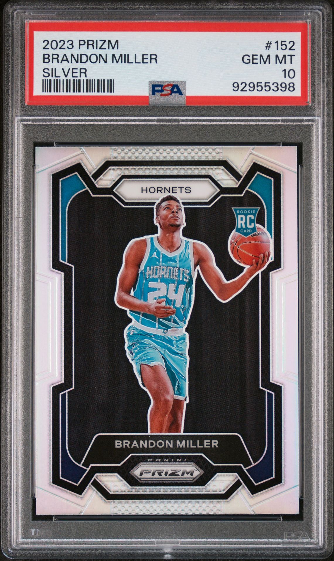 2023 Panini PANINI PRIZM SILVER PRIZM #152 Brandon Miller front