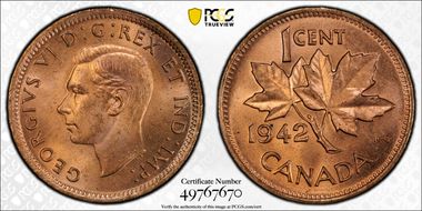 1942 1C MS65RD