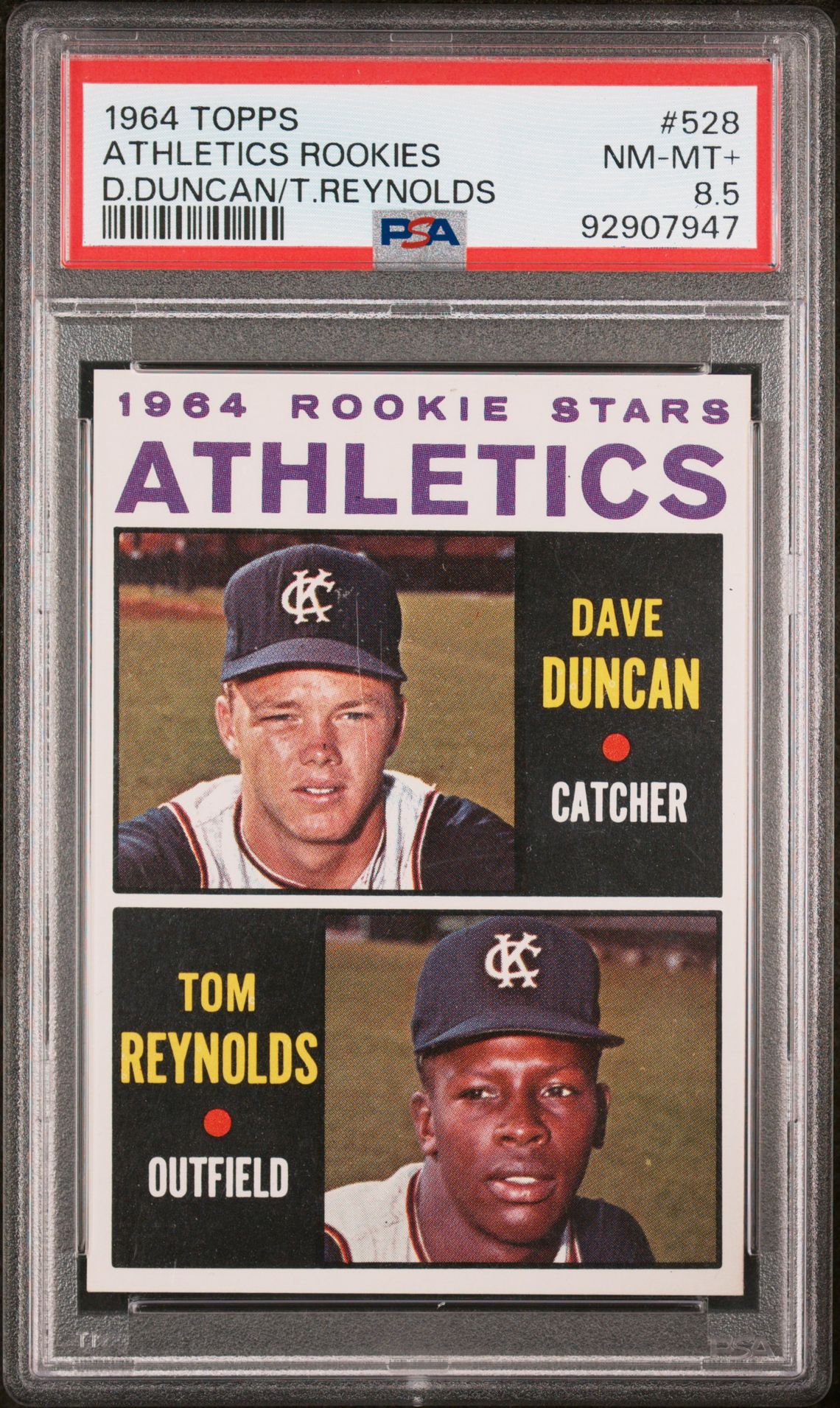1964 Topps TOPPS D.DUNCAN/T.REYNOLDS #528 Athletics Rookies front