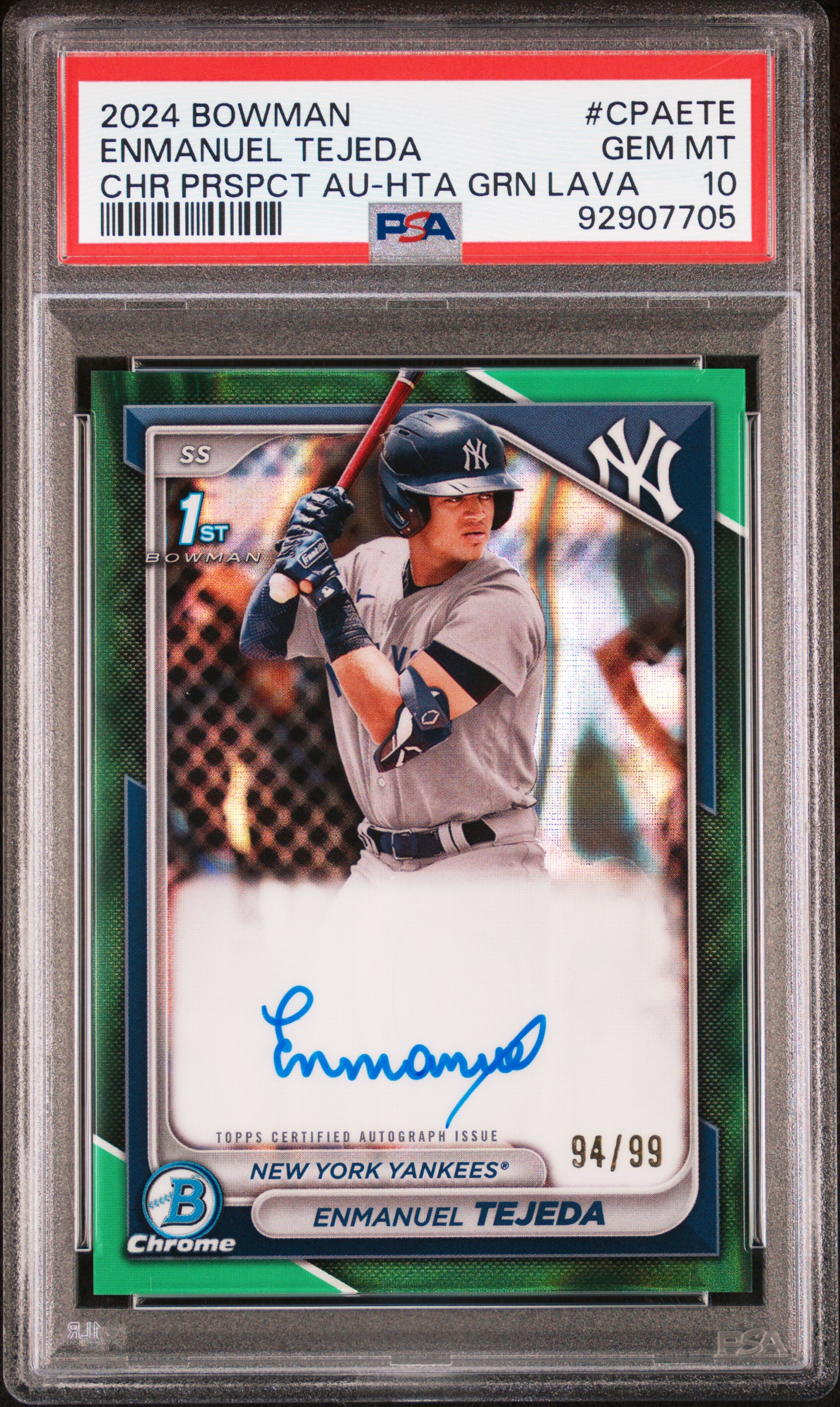 Enmanuel Tejeda 2024 Bowman Chrome Prospect Autographs