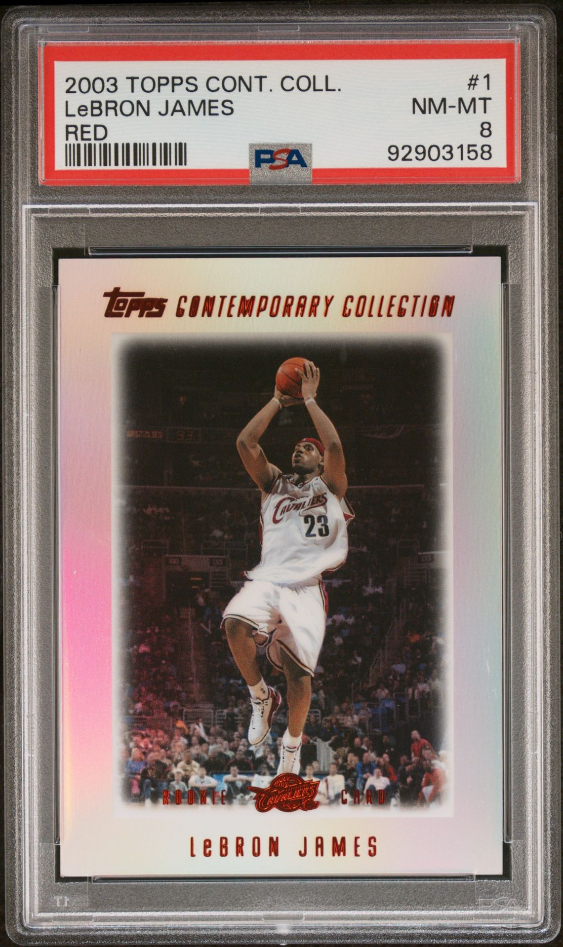 2003 Topps TOPPS CONTEMPORARY COLLECTION Red #1 Lebron James front