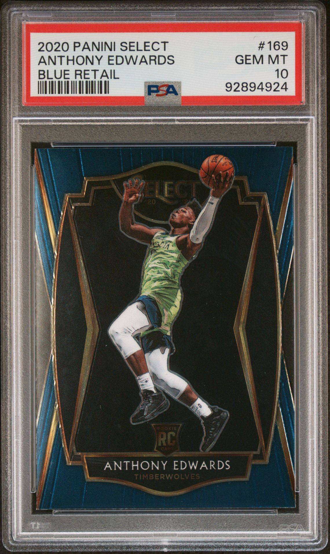 2020 Panini PANINI SELECT BLUE RETAIL #169 Anthony Edwards front