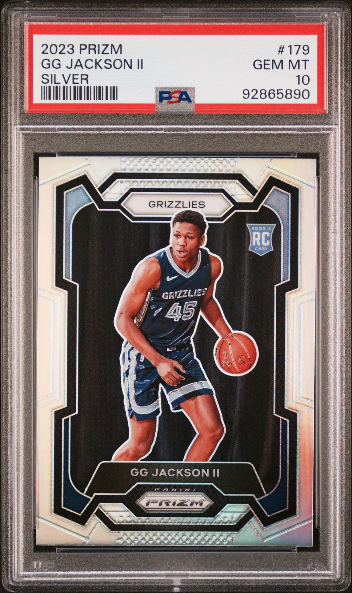 2023 Panini Prizm Gg Jackson Ii #179 (Silver Prizm) Gem Mt 10 front