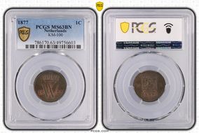 1877 1C KM-100 MS63BN