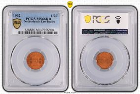 1932 1/2C MS66RD