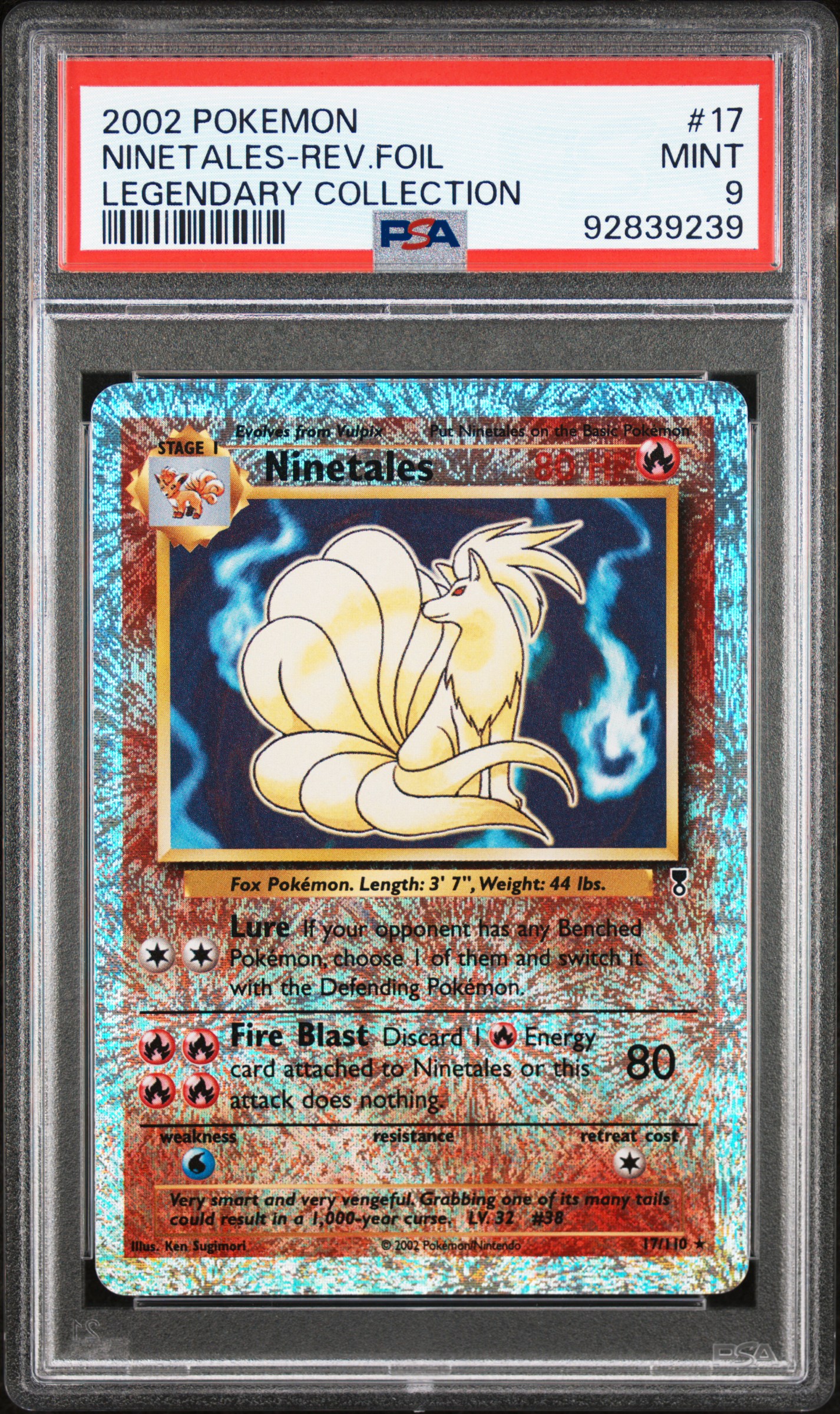 家にあったレアカード LC Master Set's 2002 Pokemon Legendary Collection Ninetales