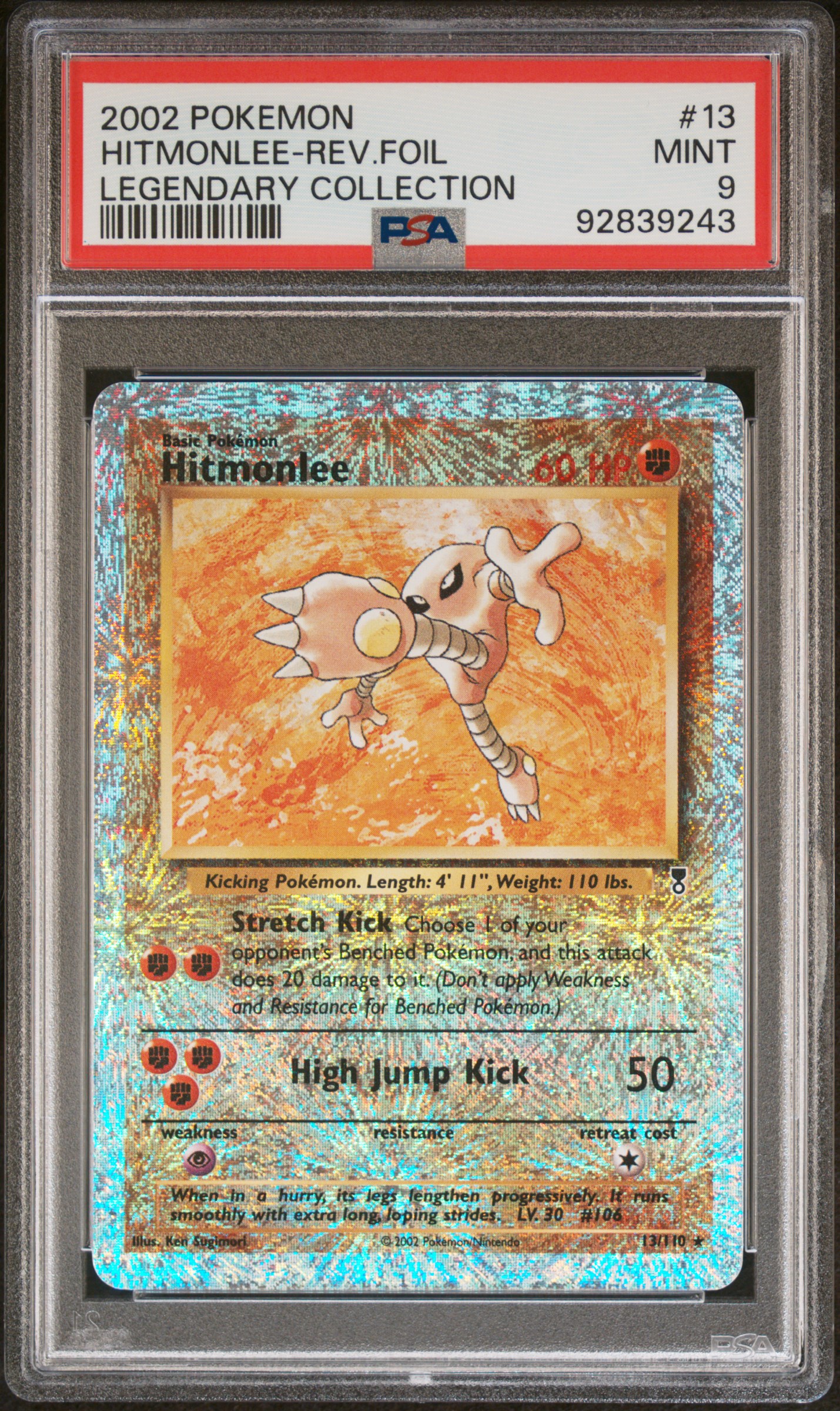 LC Master Set's 2002 Pokemon Legendary Collection Hitmonlee Reverse Holo  #13 PSA 9 | Card Ladder