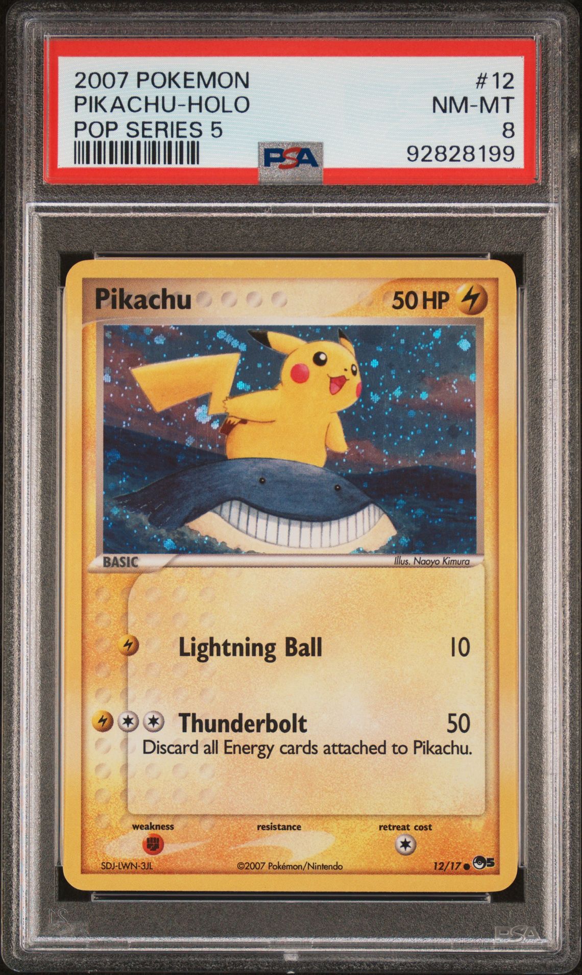2007 Pokemon Popseries5 #12 Pikachu-Holo front