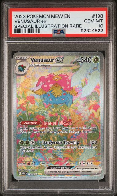 2023 Pokemon POKEMON MEW EN-151 Illustration Rare #198 Venusaur Ex front
