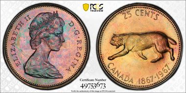1967 25C 0.800 Ag MS65