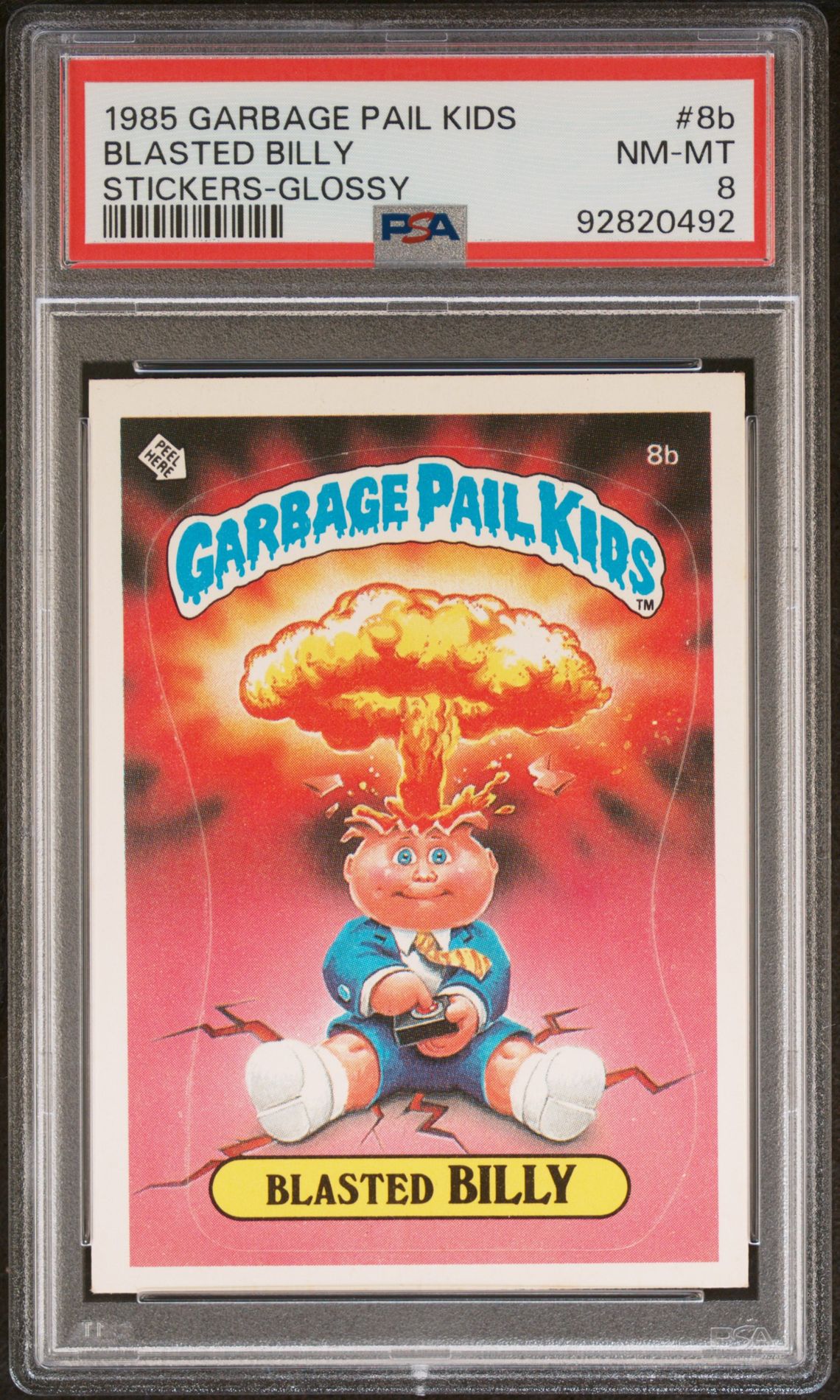 1985 Topps Garbage Pail Kids #8B Blasted Billy front