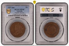 1927 (m) 1D English obverse XF45BN