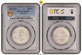 1947(m) Florin KM-40a  Ag AU58