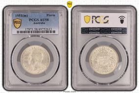 1951(m) Florin KM-48  Ag AU58