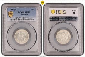 1950(m) Shil KM-46  Ag AU58