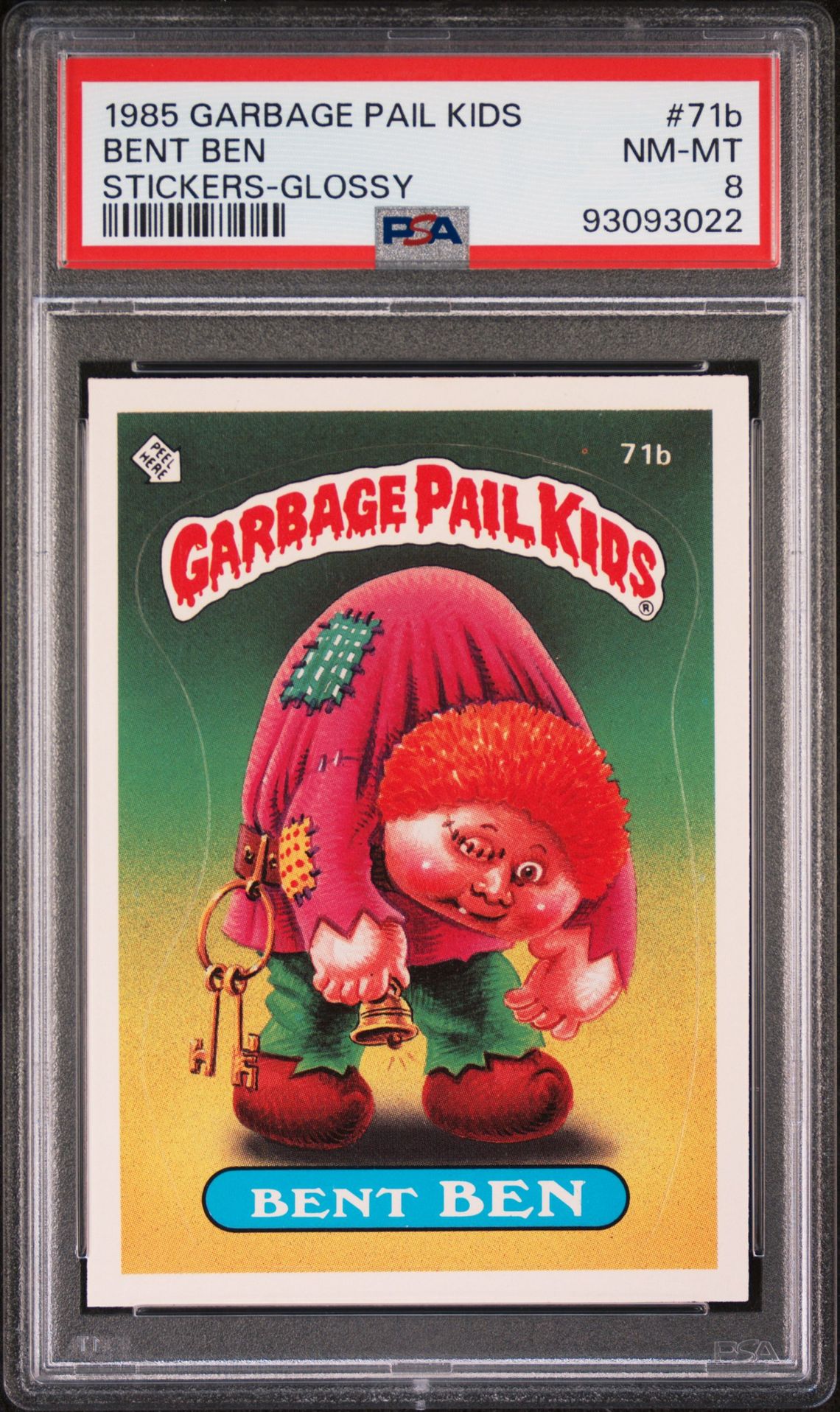 1985 Topps Garbage Pail Kids #71B Bent Ben front