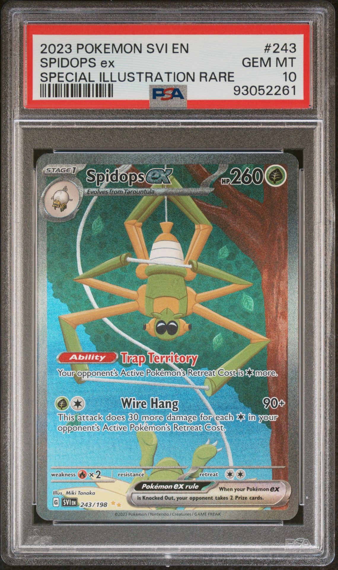 2023 Pokemon POKEMON SVI EN-SCARLET & VIOLET Alt Art #243 Spidops Ex front