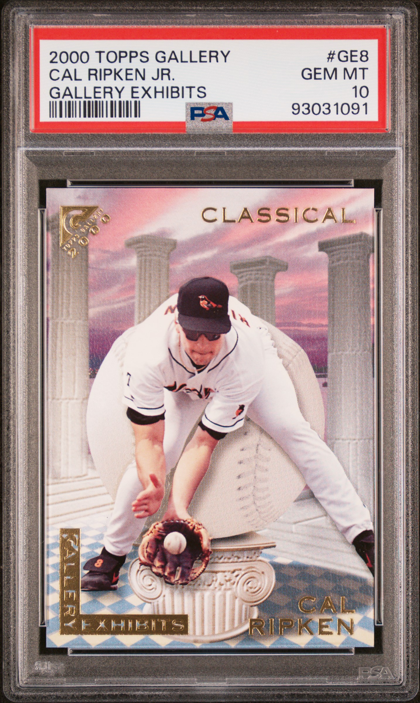2000 Topps Gallery Gallery Exhibits Cal Ripken Jr. #Ge8 (Gallery Exhibits) Gem Mt 10 front