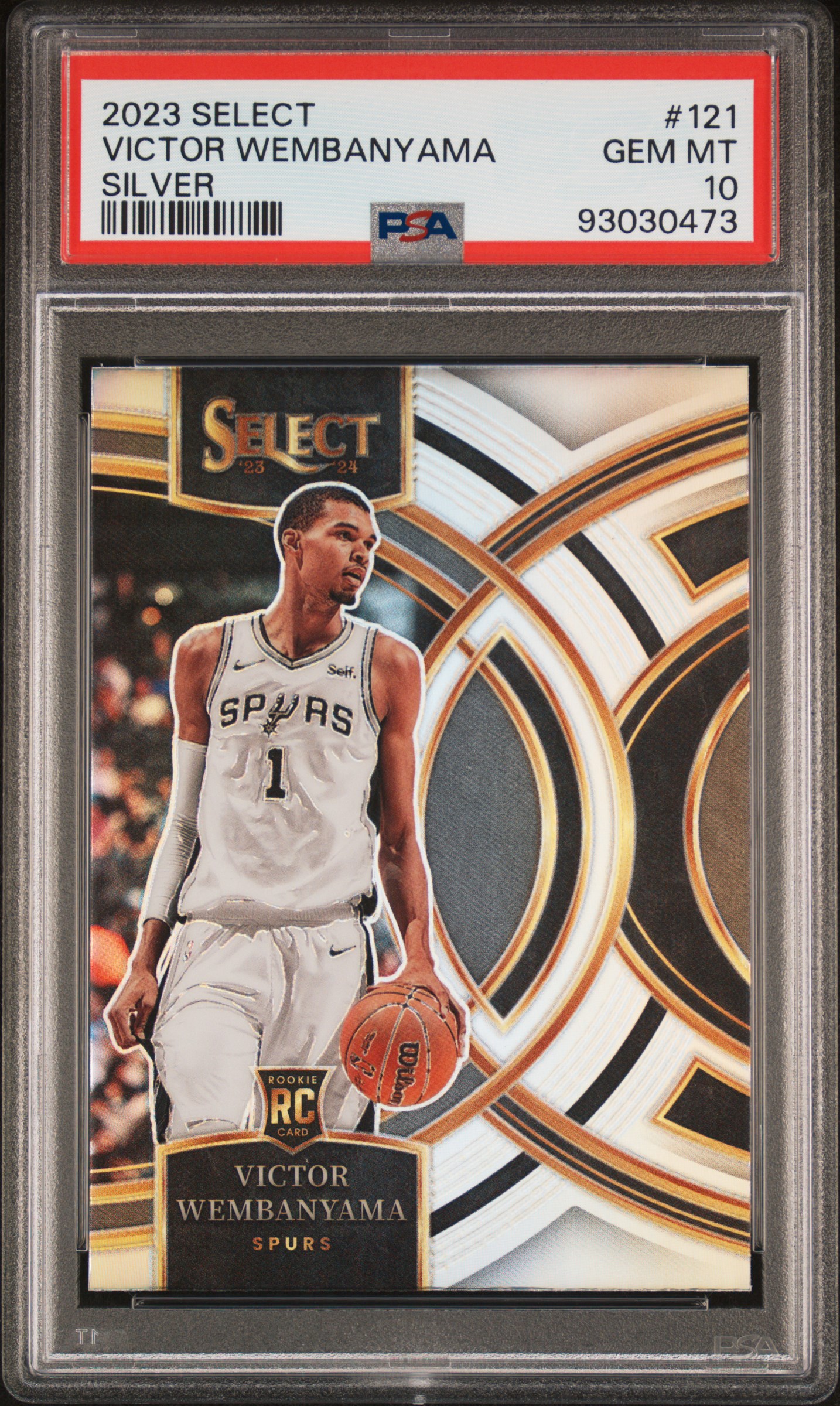 2023 Panini Select Victor Wembanyama #121 (Silver Prizm) Gem Mt 10 front