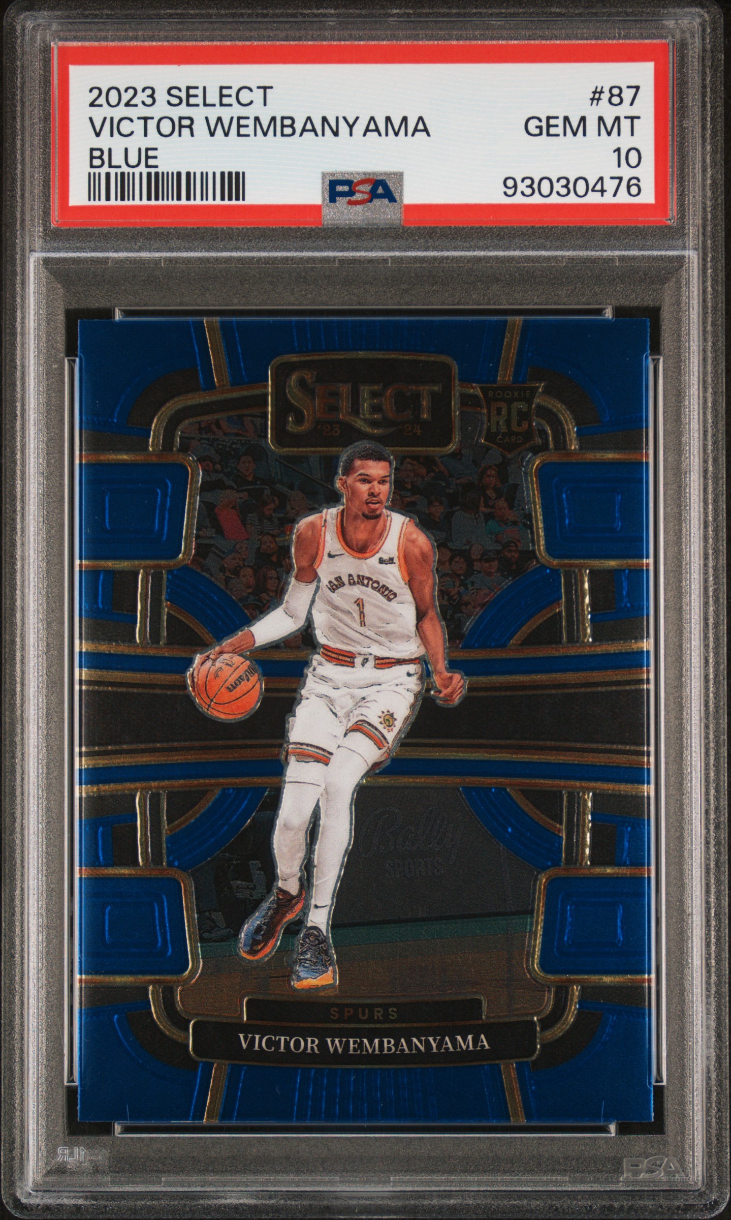2023 Panini Select Victor Wembanyama #87 (Blue) Gem Mt 10 front