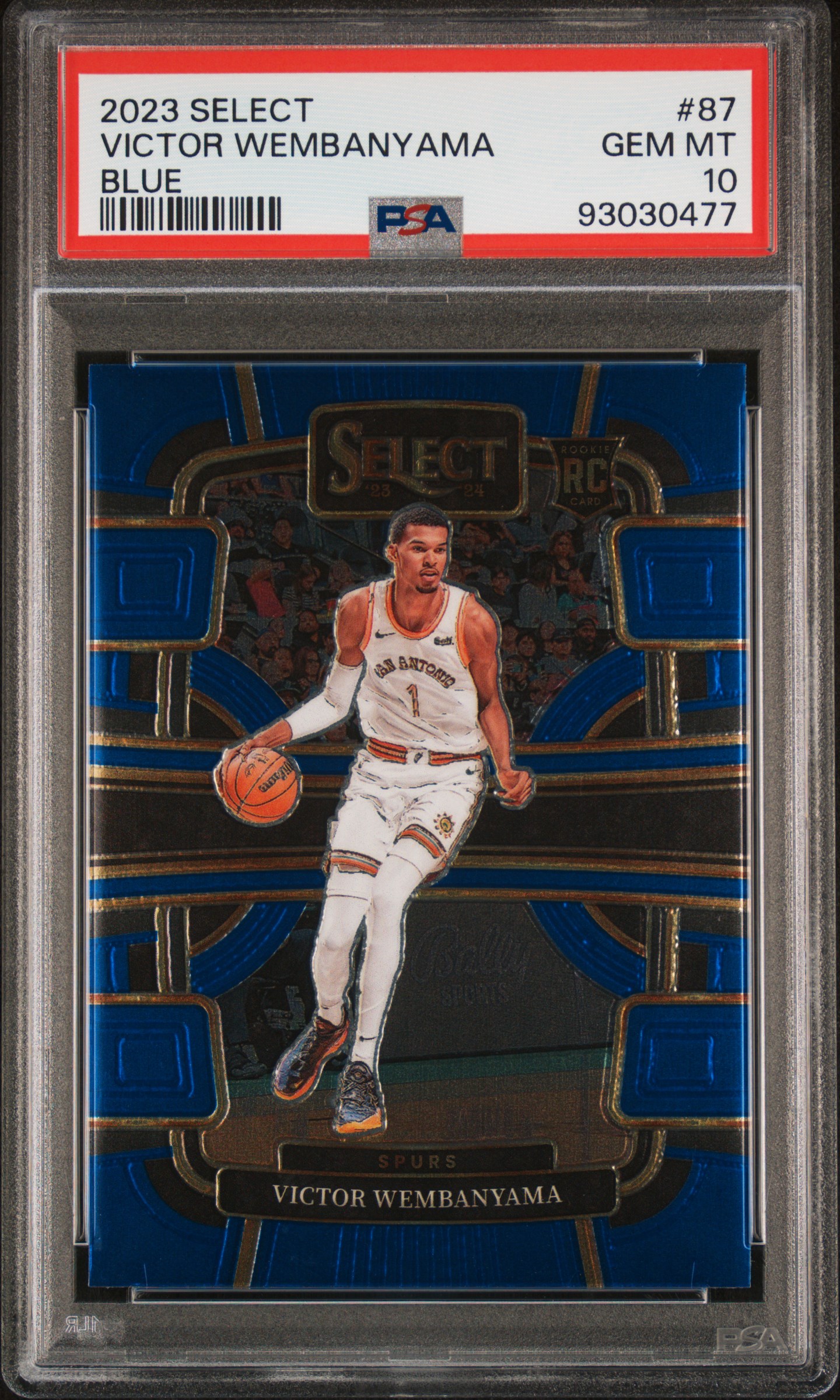 2023 Panini Select Victor Wembanyama #87 (Blue) Gem Mt 10 front
