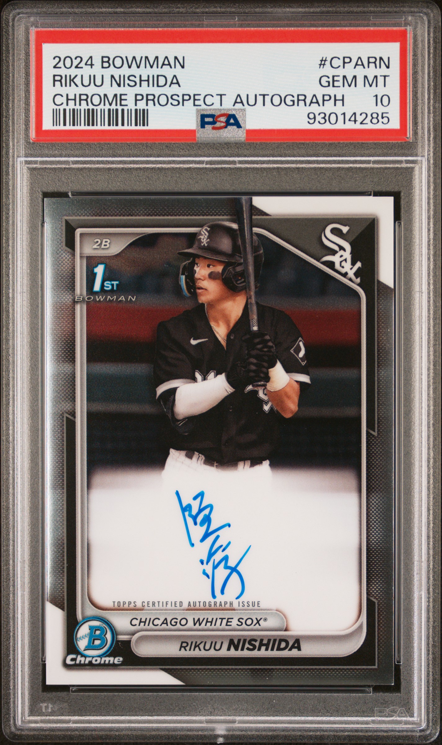 Rikuu Nishida 2024 Bowman Chrome Prospect Autographs