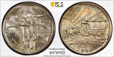 1926 50C Oregon MS66